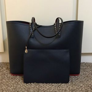 Christian Louboutin Navy Cabata East West Tote Bag